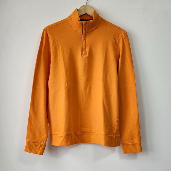 Vtg Steve & Barry's University Sportswear Orange Half-Zip Pullover College Fall - Picture 1 of 10